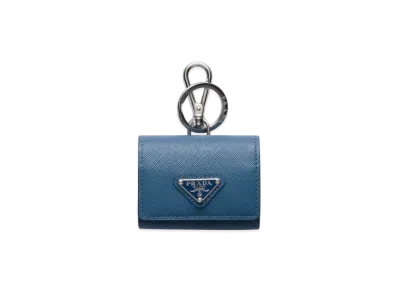 PRADA Saffiano Leather Headphone Case "Blue"