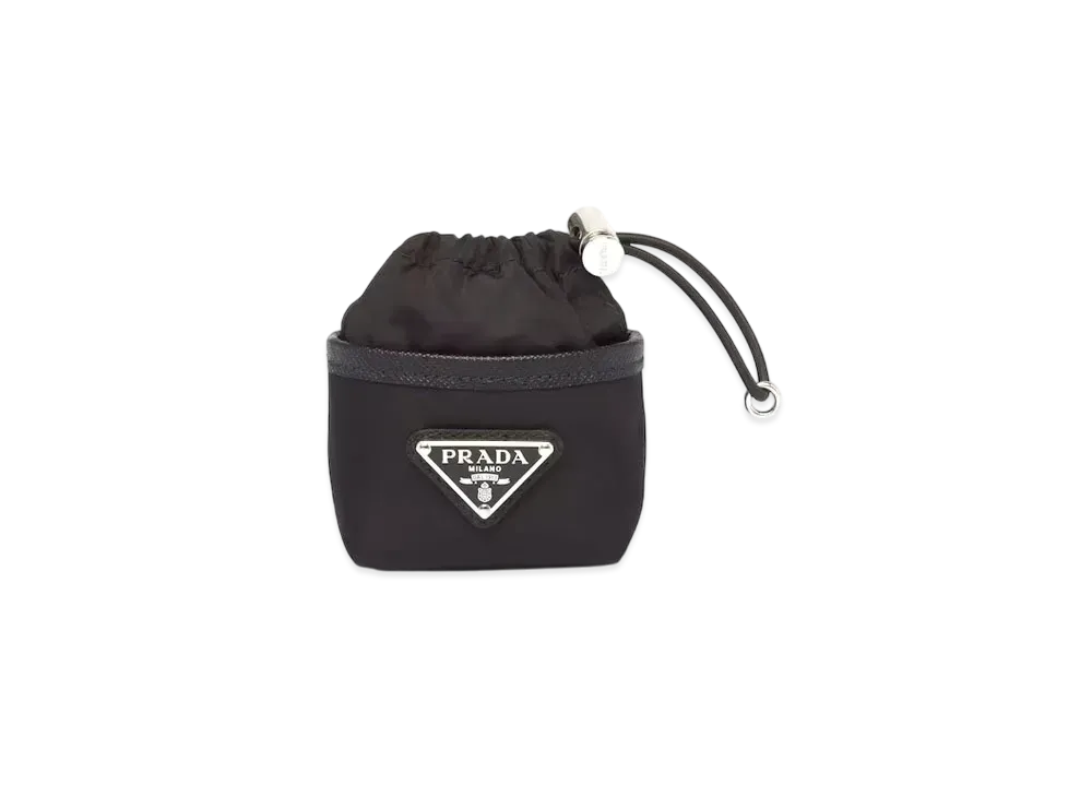 PRADA Re-Nylon Mini Pouch Bag Charm "Black"