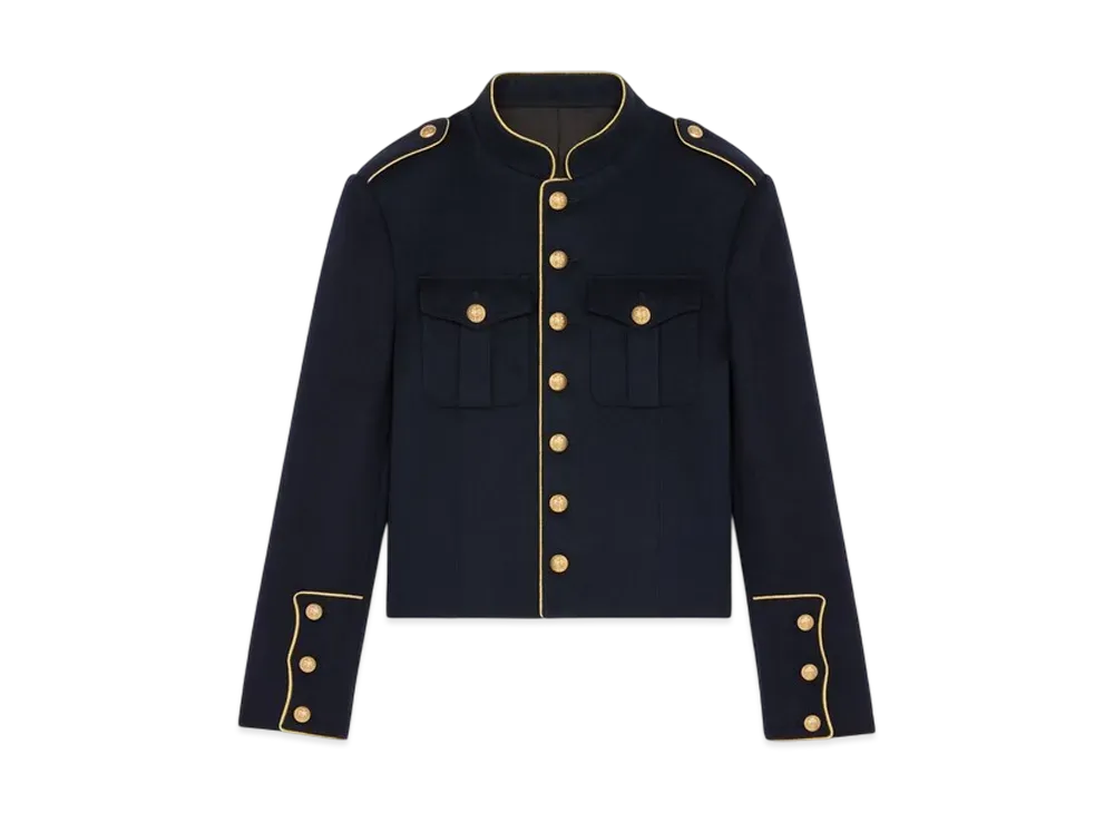 CELINE Men's Spencer in Wool Cloth "Navy"