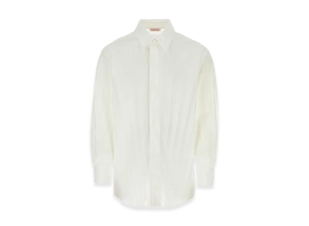 Valentino Tech Nylon Oversize Shirt "White"