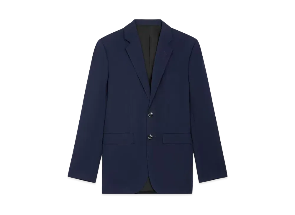 CELINE Men's Classic Jacket in Wool Gabardine "Ink"