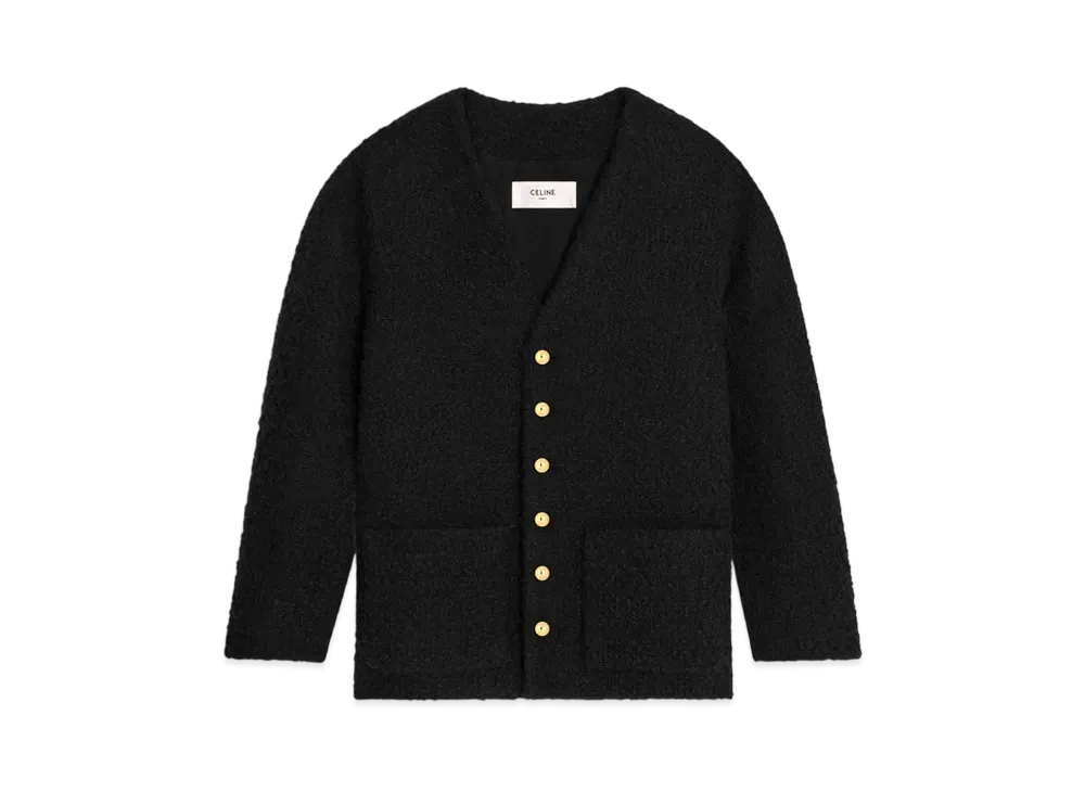 セリーヌ オーバーサイズ ジャケット / ブクレツイードカシミア