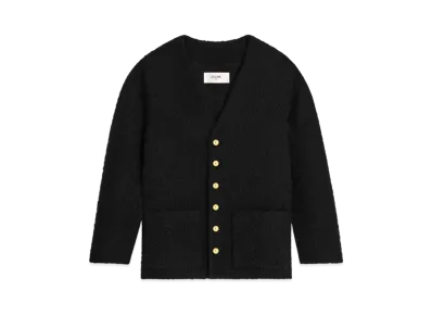 CELINE Oversized Jacket In Boucle Tweed Cashmere "Black"