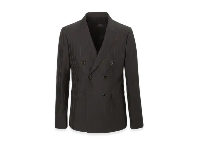 CELINE Veste Carnaby 6B Col Crante "Black/Marron"