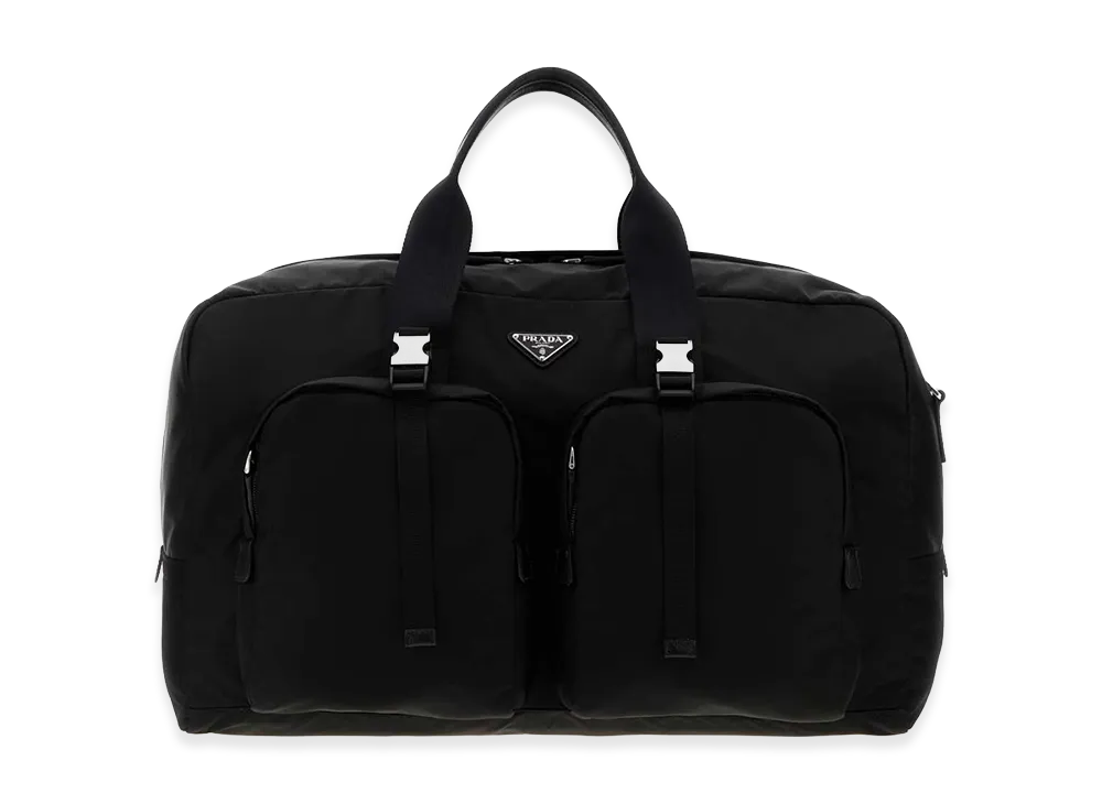 PRADA Canvas Travel Bag "Black"