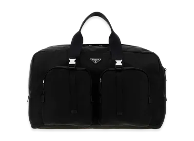 PRADA Canvas Travel Bag "Black"