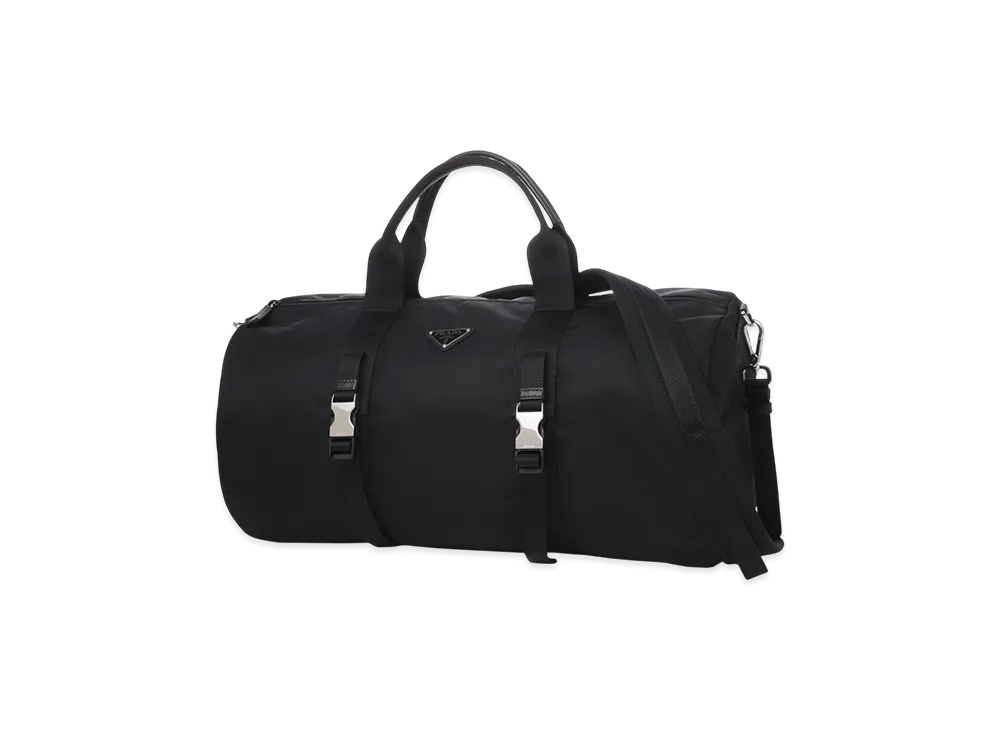 PRADA Re-Nylon x Saffiano Leather Duffle Bag "Nero"