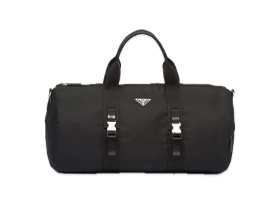 PRADA Re-Nylon x Saffiano Leather Duffle Bag "Black"