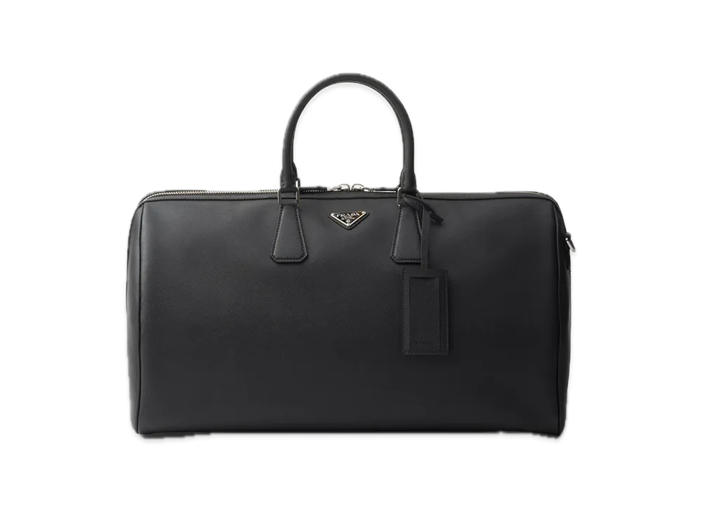 プラダ サフィアーノレザー ダッフルバッグ "ブラック" 2VC018_9Z2_F0002_V_OOO