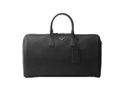 PRADA Saffiano Leather Duffle Bag "Black"