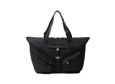 PRADA Re-Nylon and Leather Travel Bag "Black"
