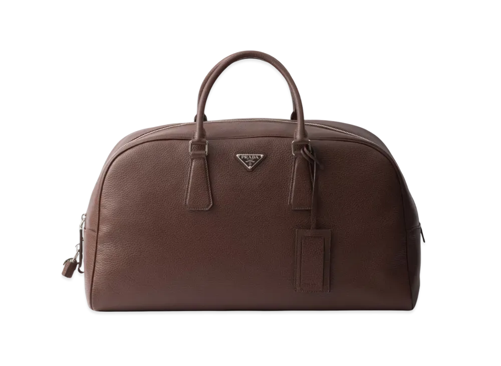 PRADA Leather Duffle Bag "Brown"