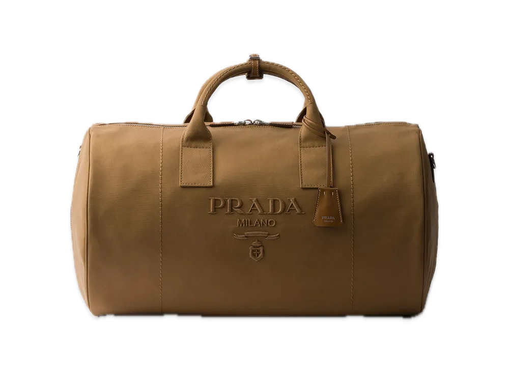 PRADA Canvas Duffle Bag "Tobacco"