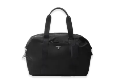 PRADA Re-Nylon x Saffiano Leather Duffle Bag "Black"