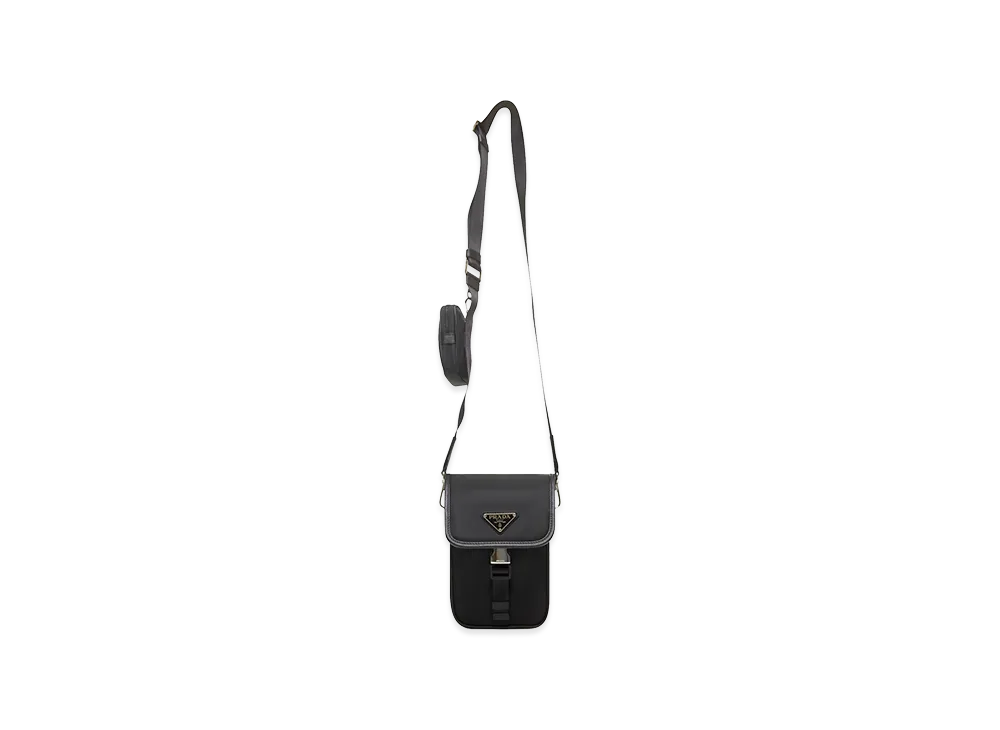 PRADA Re-Nylon Logo Crossbody Bag "Black"
