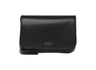 PRADA Leather Crossbody Bag "Black"