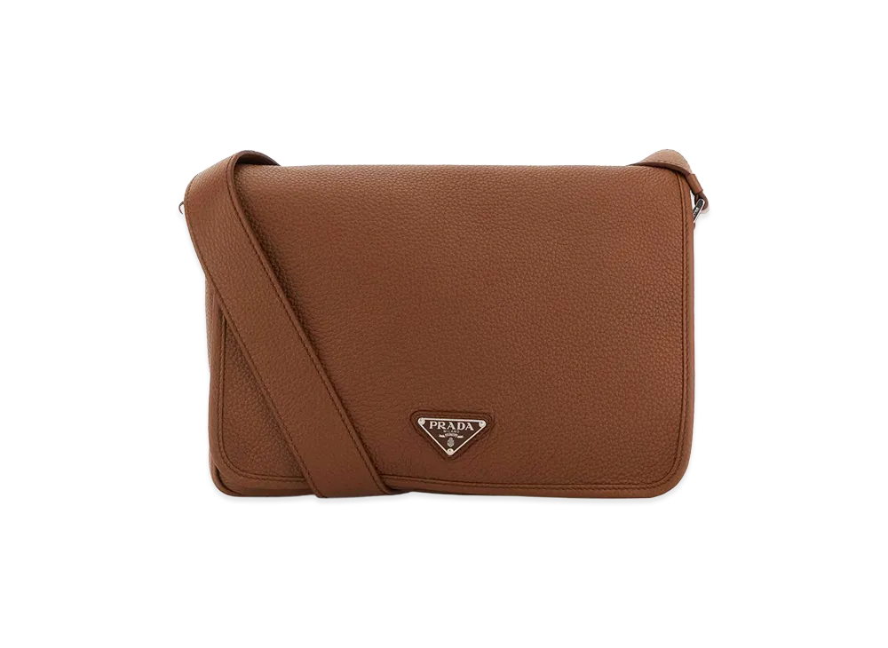 PRADA Caramel Leather Crossbody Bag "Brown"