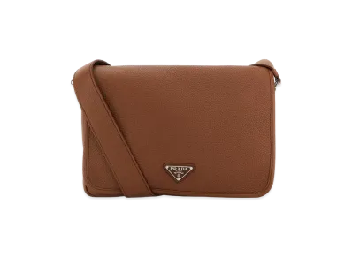 PRADA Caramel Leather Crossbody Bag "Brown"