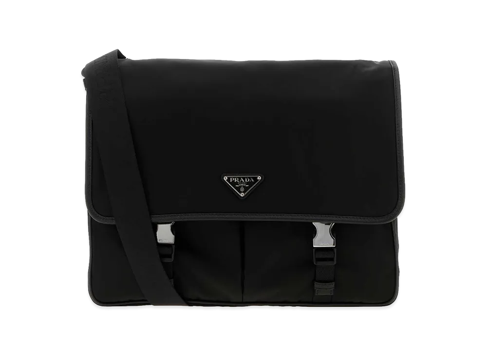 PRADA Canvas Shoulder Bag "Black"