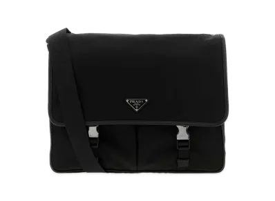 PRADA Canvas Shoulder Bag "Black"