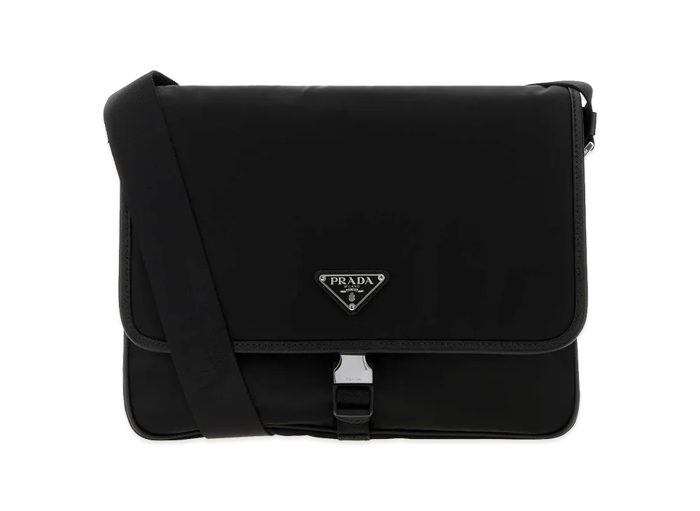 PRADA Canvas Shoulder Bag "Black"