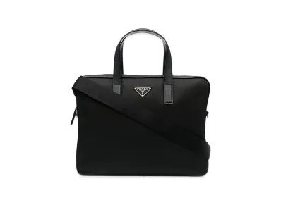 PRADA Cartella Re-Nylon E Saffiano "Black"