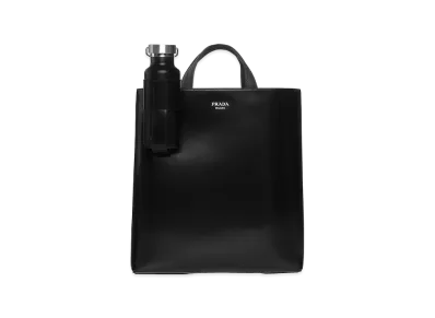 PRADA Leather Shopping Bag "Black"