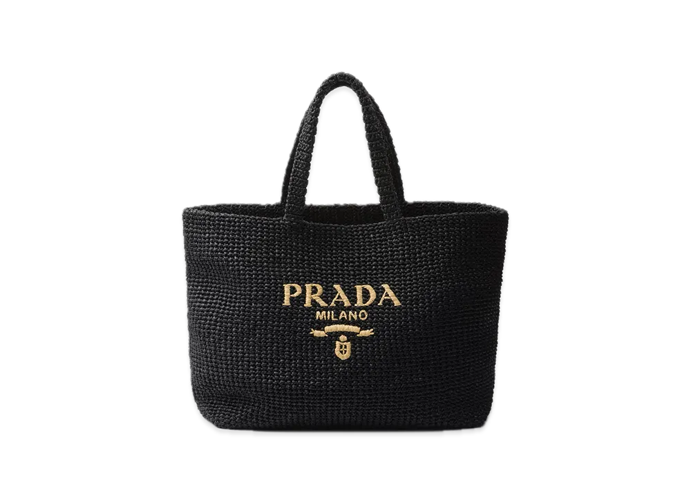 PRADA Crochet Tote Bag "Black"