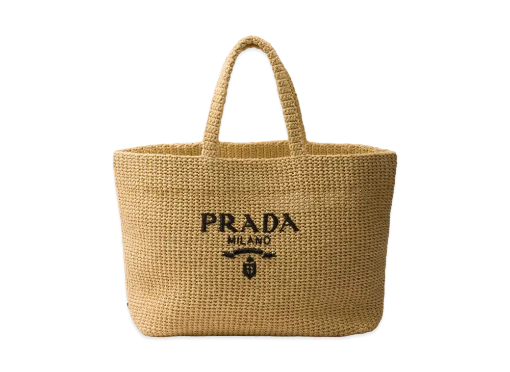 PRADA Crochet Tote Bag "Natural"
