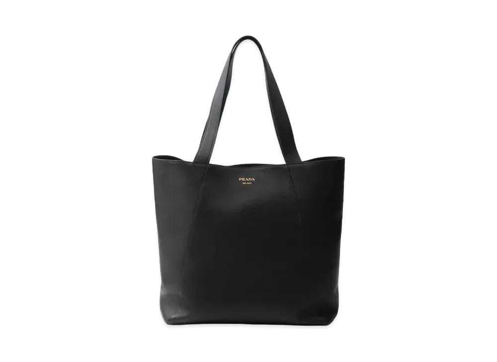PRADA Leather Tote Bag "Black"