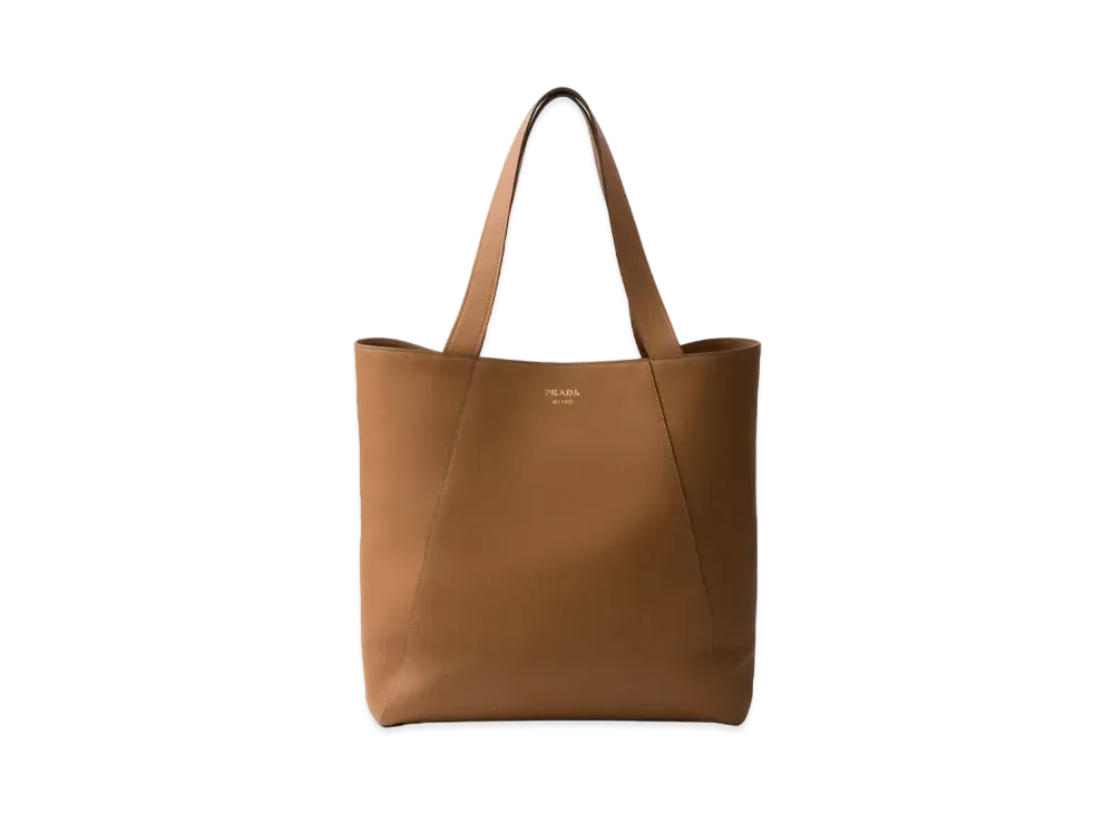 PRADA Leather Tote Bag "Camel"
