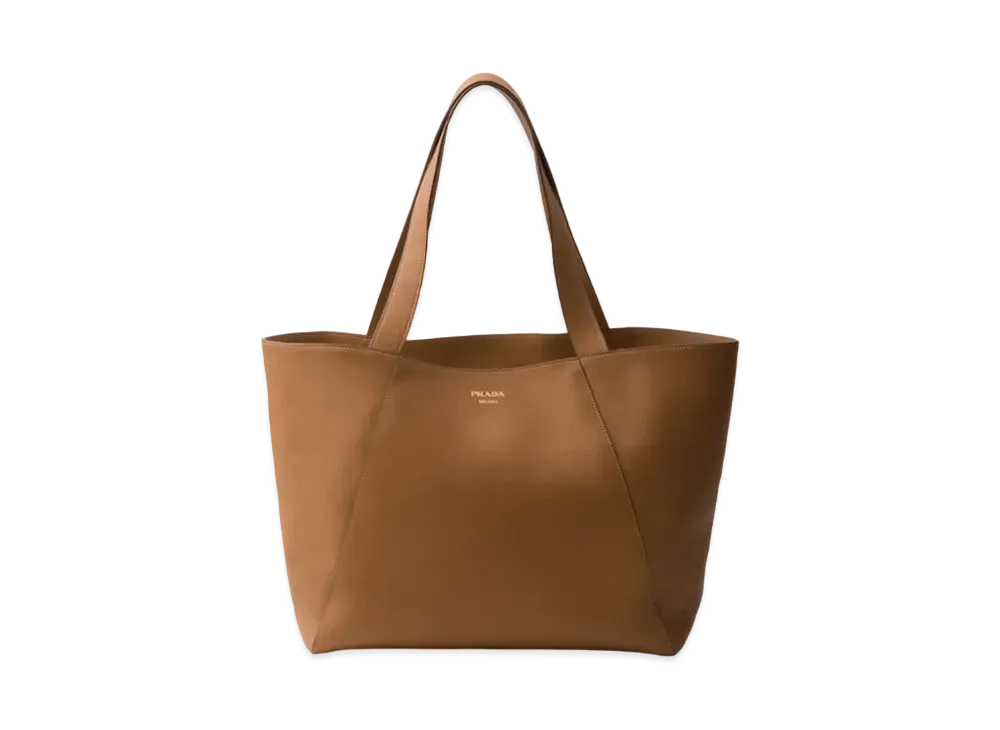 PRADA Leather Tote Bag "Camel"