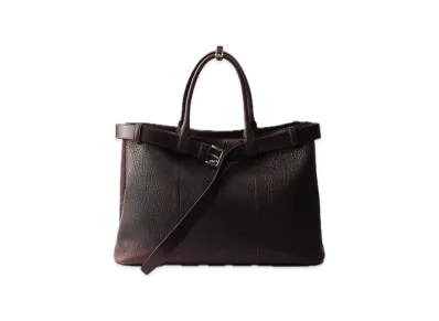PRADA Buckle Nappa Leather Bag "Dark Red Brown"