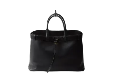 PRADA Buckle Leather Bag with Belt "Black"