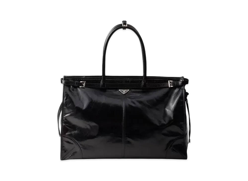 PRADA Leather Tote Bag "Black"