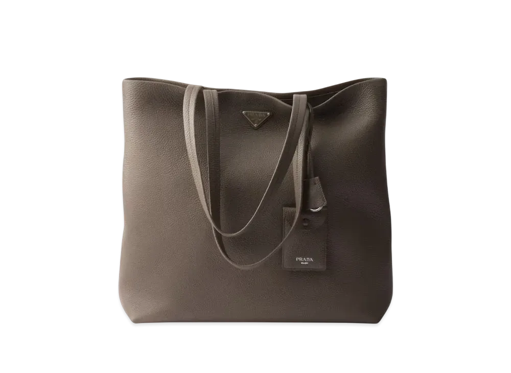 PRADA ブラウンレザートートバッグ Prada レザー トートバッグ | ブラウン | FARFETCH JP