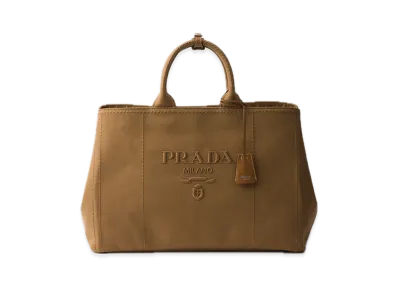 PRADA Canvas Tote Bag "Tobacco"