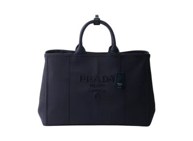 PRADA Canvas Tote Bag "Navy"