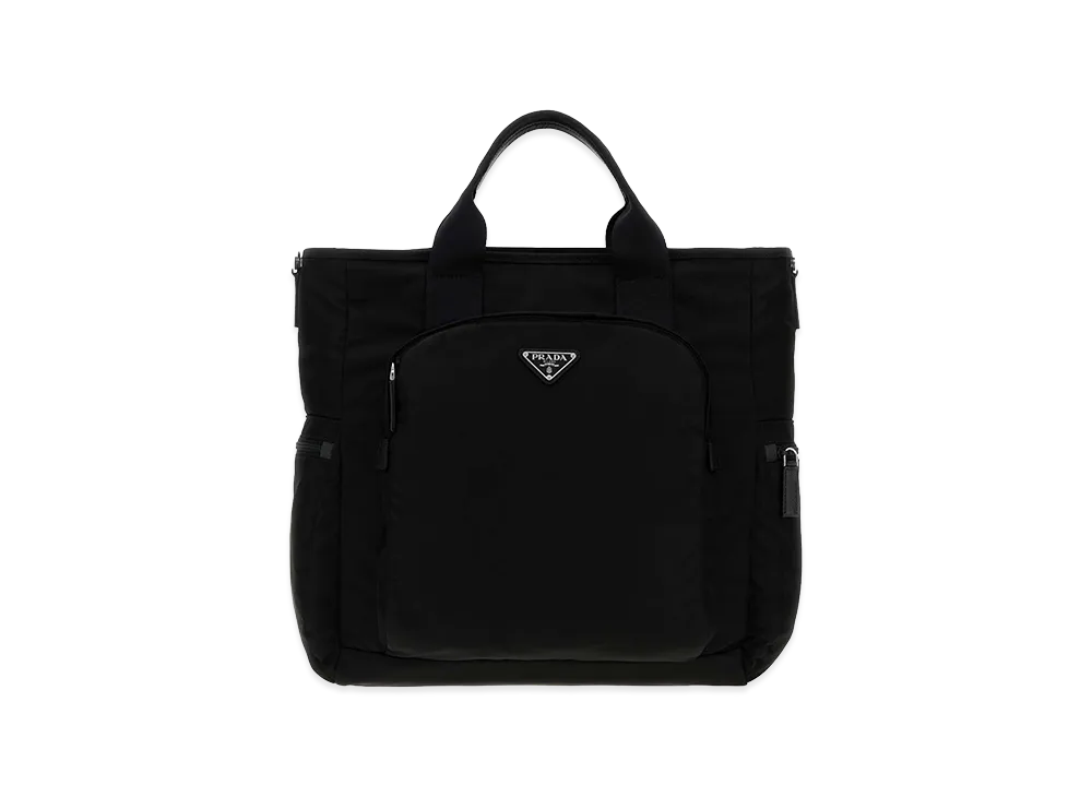PRADA Fabric Shopping Bag "Black"