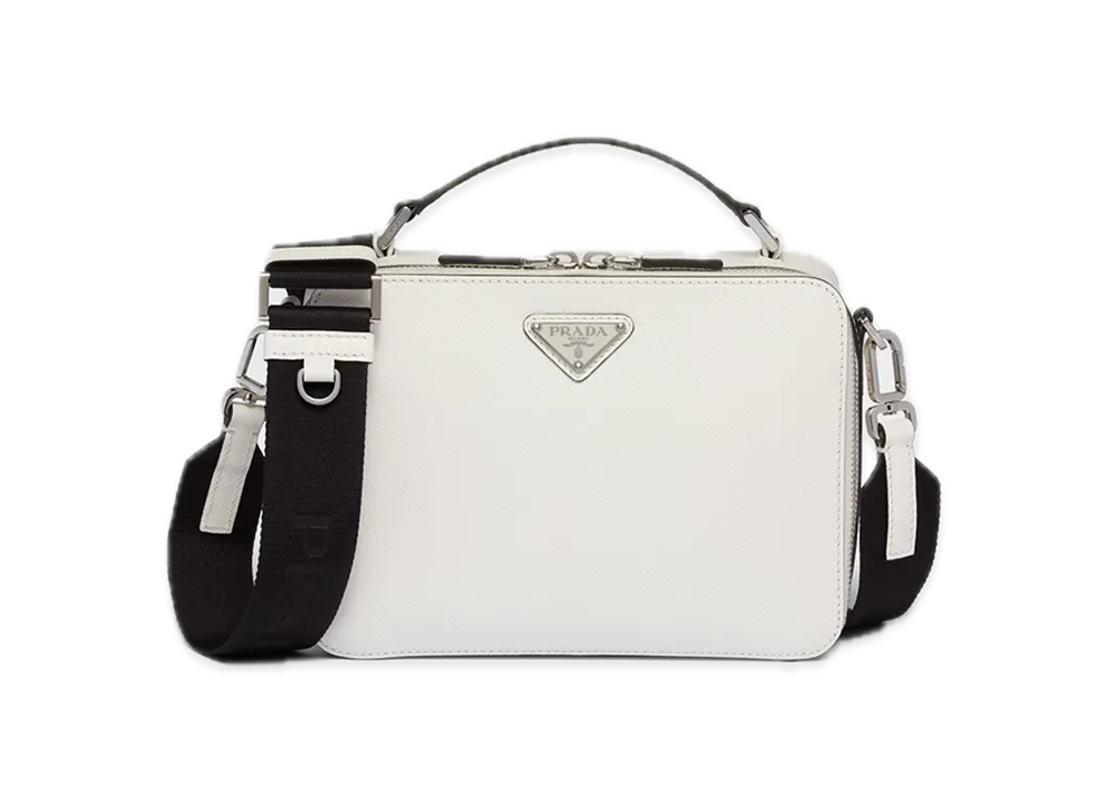 PRADA Brique Saffiano Leather Bag "White"