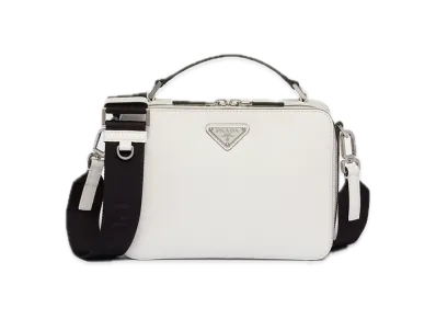 PRADA Brique Saffiano Leather Bag "White"