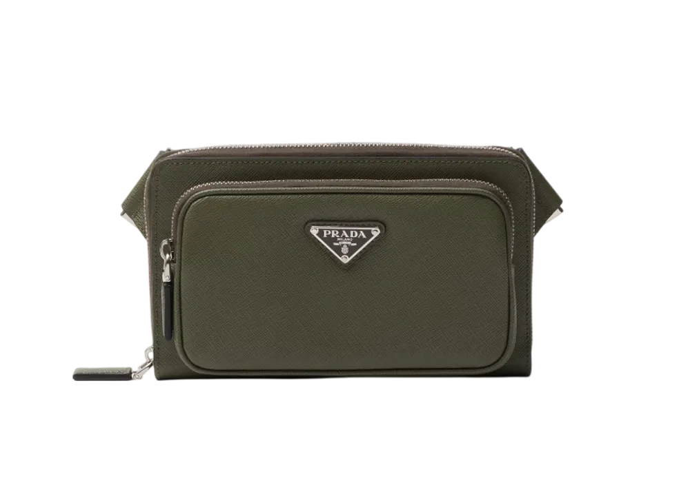 PRADA Saffiano Leather Belt Bag "Loden"