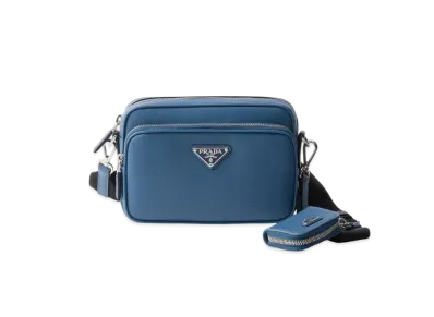 PRADA Saffiano Leather Shoulder Bag "Blue"