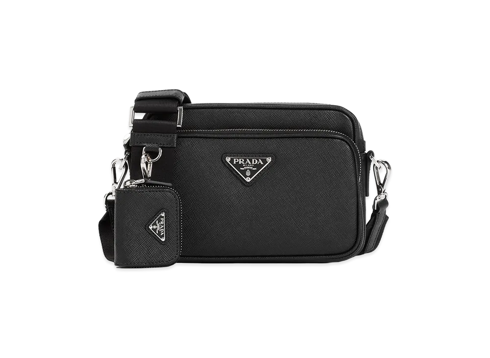 PRADA Saffiano Crossbody Bag "Black"