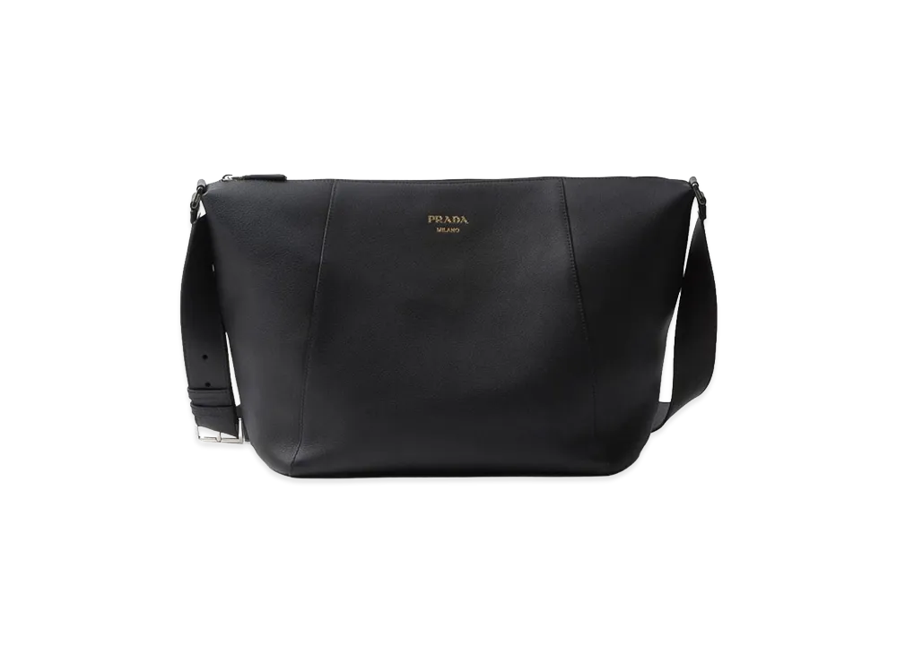 PRADA Leather Crossbody Bag "Black"