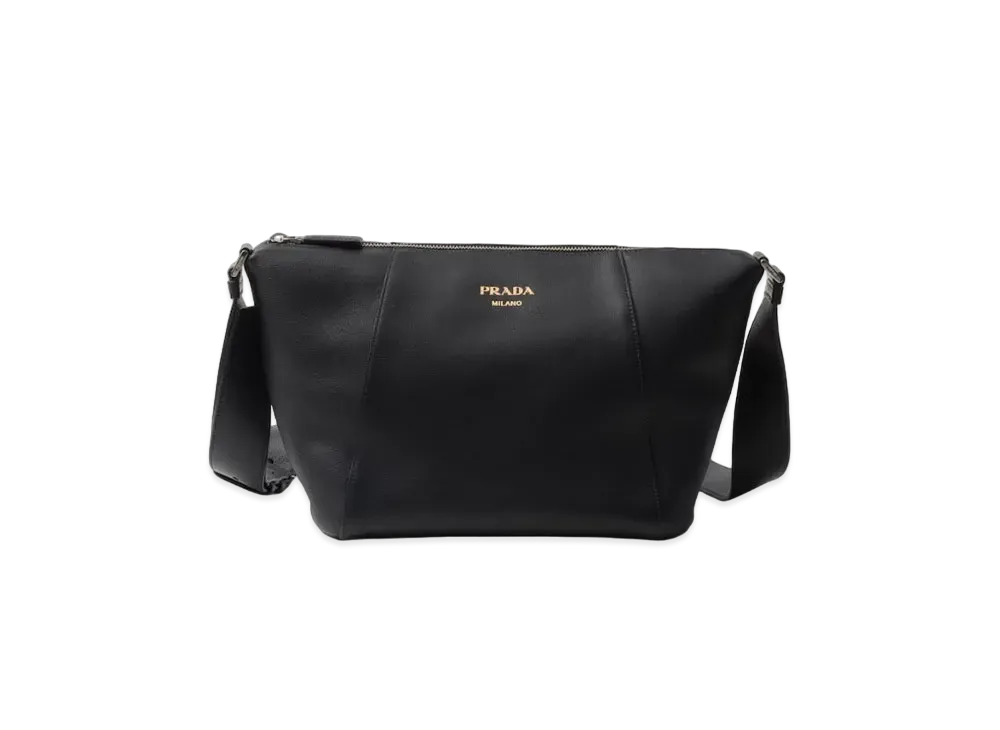 PRADA Leather Shoulder Bag "Black"
