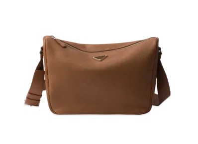 PRADA Leather Shoulder Bag "Cognac"