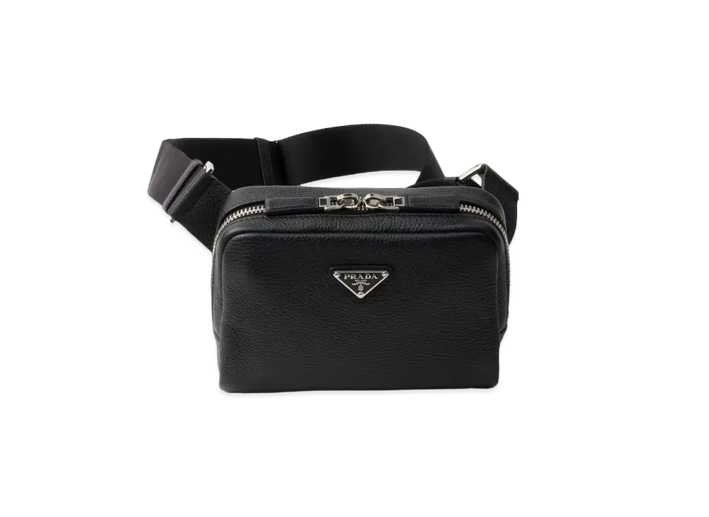 PRADA Leather Shoulder Bag "Black"