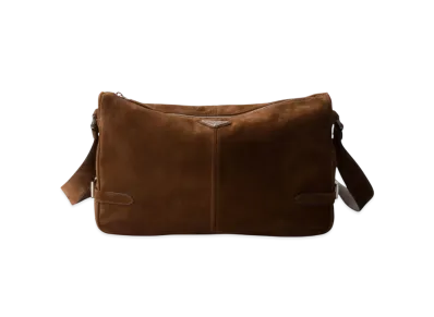 PRADA Suede Shoulder Bag "Dark Brown"