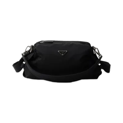 PRADA Explore Re-Nylon And Leather Bag "Black"